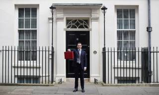 George Osbourne presents the budget at No.10 Downing Street for 2015