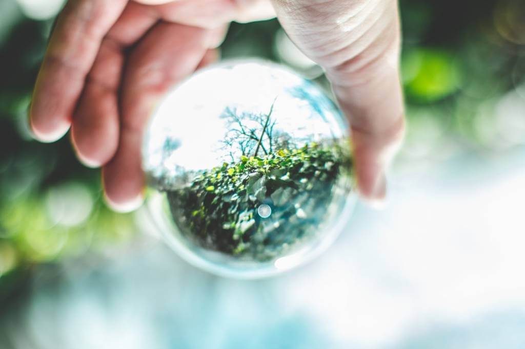 hand with a crystal ball