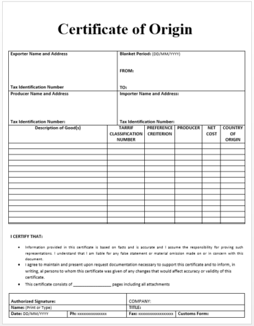 Certificates of Origin | Shipping & Freight Documents | TFG 2024 Guide