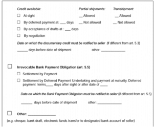 Documentary Collection Order Draft Trade Finance Global Archive