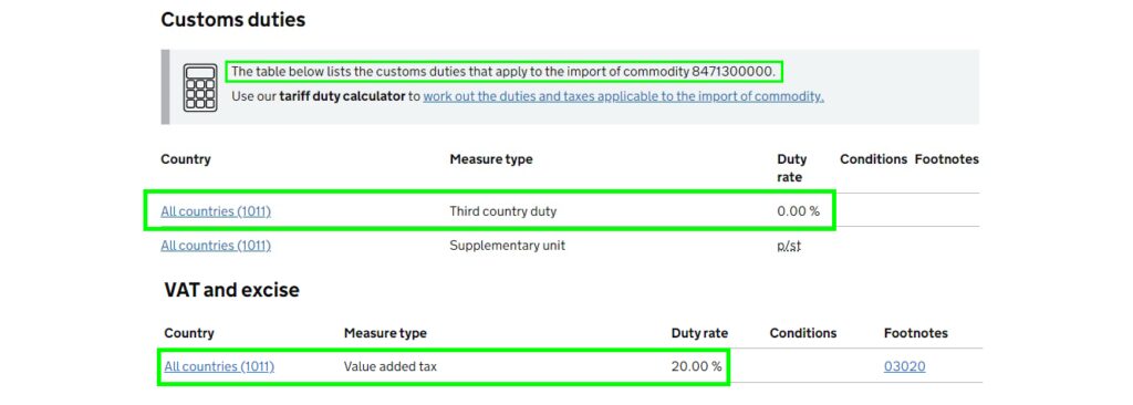 HS code lookup tool